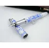 ホット新しい中国の青と白の磁器のパターンミディアムニブの万年筆