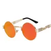 Occhiali da sole per uomini donne in metallo goloso occhiali avvolgenti a steampunk occhiali rotondi brand designer occhiali da sole specchio UV4005507134 di alta qualità