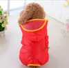 Pet Dog Raincoats Vattentät Jacket Hooded Pet Reain Coat Kläder Pet Dog Rainwear För Puupy Små Hundrockar