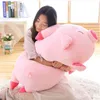 Dorimytrader Adorável 100 cm Grande Macio Dos Desenhos Animados Deitado Porco De Pelúcia Travesseiro 39 ''Big Animal Porcos Boneca de Pelúcia Brinquedo Caçoa o Presente DY605932997228