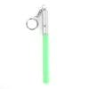 Torches LED-ficklampa Keychain Mini Torch Aluminiumkedjan Key Ring Slitstarka Glow Pen Magic Wand Stick Lightsaber