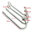 New stainless steel metal anal hook with ball hole butt plug dilator prostate massager SM bondage sex toy for man male Y18928032399437