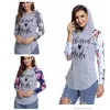 Kutsanmış Mama Hoodie Çiçek Raglan Kollu Kapşonlu Tişörtü Mektuplar Prined T-Shirt Kazak Patchwork Kızlar Spor Giyim OOA5658