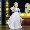 Ceramic Hat Girls lady figurines Home Decor crafts room decoration handicraft ornament porcelain figurines vintage statues