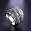 Luxury Cubic Zirconia Finger Rings Accessories Multilayer Silver Color Women Men Wedding Anel Aros Schmuck Anillo Bague1935144