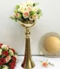 10 sztuk / partia Wazon podłogowy 51 cm / 20 "Ślub Centerspectes Event Metal Vases Road Lead Gold Party Flower Stand Home Decoration