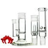 Wasserpfeifen Perc Glasbongs 3 Kammern Kunststoff Keck Bongs Kuppelduschkopf Dab Rigs und Aschefänger-Wasserpfeifen WP522