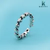 KASANIER 100% 925 Sterling Silver Star Trail Mesdames Belle bague superposable Porter dans les orteils et les doigts creux ouvert réglable