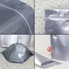 アルミホイルバッグジッパーロックポーチマイラープラスチック再販可能なスタンドアップフイルバッグシルバーフードティー小さな部品包装