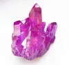 65G tytanowo powlekane fuksia kwarcowy klaster naturalny rock aura anioła kryształowy Kamień Kamień Reiki Healing8816492