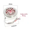 Vlinder 20mm essentiële oliën 316L roestvrij staal zilver aromatherapie diffuser medaillon ring met strass drop 6692217