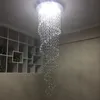 Crystal Chandeliers Pendant Lamp Spiral Crystal Pendant Light K9 Crystal Chandelier LED Lamp Suspension Lighting Hotel Lobby Lounge Con04