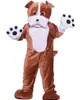 2018 Cool Bulldog Mascot Costume Grey School Animal Team Cheerleading Komplett outfit vuxen storlek329y