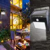 16LED 20/30 LED Solar Light Motion Sensor Staket Lampa Hem Trädgård Solenergin Vägglätt Court Balkong Lätt utomhus Vattentät lampa 4st