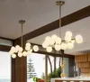 Lampadari a LED modo nord Europa illuminazione Lampade a sospensione DNA 16/18 Lampadario a lampadario con paralume in vetro Globes Apparecchio di illuminazione a LED