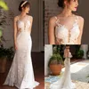 Naama Anat 2019 Abiti da sposa Pizzo Sheer Neck Appliques Abito da sposa stile sirena Affascinanti abiti da sposa senza schienale