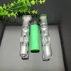 R￶kande r￶r Flat Mouth Filter Glass Suction Munstycke Glass Bong Water Pipe Titanium Nail Grinder, Glass Bubblers For Smoking Pipe Mix Colors