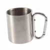 220 ml di tazza da caffè in acciaio inossidabile da 220 ml tazza da campeggio in alluminio gancio doppio wwq