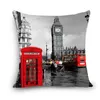 Home Decorative Cushion Cover Scenic London Tower Rome Paris Building Print Polyester Square Cushions Decorative Pillow Case