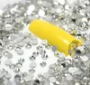 1440pcs / lot Nail Art Glitter Strass Blanc Cristal Clair Flatback DIY Conseils Autocollant Perles Ongles Bijoux Accessoire LIVRAISON GRATUITE