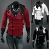 Sudaderas con capucha de talla grande moda elegante cremallera hombres ropa deportiva Patchwork polar sudaderas manga larga abrigo con capucha sudaderas YL779.2