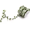 10 meter / Roll Diy Artificial Leaves Twine Wax String With Leaf Silk Leaves Flowers Garlands Hemp Rope Wedding Party Decoration