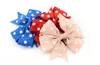 20 Colors New Baby Girls Hairpins Hair Clips Grosgrain Ribbon Polka Dot Bows With Clips Hair Accessories Baby Bow Barrette Headwea5435185