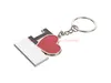 Porte-clés de sublimation, style cœur rouge, impression par transfert à chaud, consommables vierges personnalisés