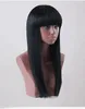 new style long natural black straight bangs Hair wig Wigs for women