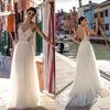 Gali Karten 2021 Wedding Dresses Bridal Gowns Berta Bohemian Spaghetti Straps V-Neck Backless