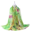 Stor storlek kvinnor mode silke blommig halsduk shawl femme nyhet kort poncho party present cape wrap halsdukar 200 * 150cm
