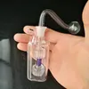 Mini two wheel square pot Wholesale Glass Hookah, Glass Water Pipe Fittings, Free Shipping