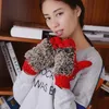 Women's Winter Cartoon Gloves Without Fingers Knitting Wool Warm Mittens Fingerless Glove S10259938880