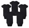 Tender Babies Place New unisex Boy Baby Clothing Baby Newborn Body Black 100% Soft Cotton 0-12 months short sleeve