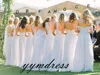 Brudtärna klänningar 2019 ljusblå chiffong strand med mix och match Junior ära av Maid Dress Wedding Party Gästklänning Anpassad Billiga