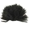 Brasilianische kurze Echthaar-Pferdeschwanz-Stücke, 254 cm, zum Anklipsen, hohes Afro-Haar, verworrenes lockiges Haar, Kordelzug, Pferdeschwanz-Haarverlängerung für bla4535833