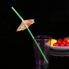 Kostenloser Versand Kunststoff Stroh Cocktail Sonnenschirme Regenschirme Getränke Picks Hochzeit Event Party Supplies Feiertage Luau Sticks KTV Bar Cocktail Deko