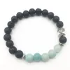 SN1286 Mode Dames Dames Boeddha Armband Nieuwe Ontwerp Amazonite Lava Stone Sieraden Balance Chakra Armband Gratis Verzending