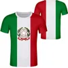 イタリアTシャツDIYカスタムメイド名TシャツネーションフラグITイタリアカントリーイタリアカレッジプリントロゴテキスト衣類212A