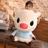 Dorimytrader drôle dessin animé grosse tête cochon en peluche géant en peluche Anime cochon poupée oreiller créatif pour enfants cadeau déco 31 pouces 80 cm DY50517