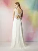 Rembo Styling Beach Lace Wedding Dresses Deep V الرقبة خط أرض عديمة الأرضية بطول الشيفون الزفاف