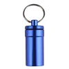 Waterproof Aluminum Pill Box Medicine Container Case Capsule Holder First Aid Gallipot with Key Ring Chain travel kits