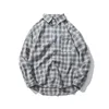 Men's Casual Shirts Long Sleeve Red Plaid Shirt Men Women Flannel Warm Strip Male Hawaiian Autumn M-2XL1