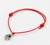 100 sztuk / partia Lucky String Evil Eye Lucky Red Wax Cord Regulowany Bransoletka DIY Jewelry Nowy