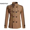 Casaco de lã masculina jaqueta de inverno homem seção longa seção sobretudo casaco moda casual winter parka puimentiua ff