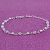 New Foot Jewelry Anklets Silver Anklet Link Chain For Women Girl Foot Bracelets Fashion Jewelry Wholesale Free Shipping