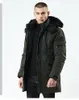 Woxingwosu, parkas para hombre, chaqueta larga acolchada de algodón y gorra gruesa, acolchada de algodón, a prueba de viento para hombre, mantiene el calor1