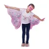 Pink rainbow Monarch Wings cosplay custome set butterfly wings + mask perfect holiday gift party favor play suit