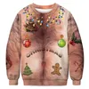 12 estilo Papai Noel Moletom Com Capuz Natal 3D moletom moda M-XXL Natal alces gato Cavalo Biquíni Músculo Camisola Dos Homens mulher