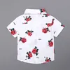 Kinderen Jongens Kleding Sets Zomer Baby Boy Kleding Bloemen Tie Shirts + Shorts 2 Stks Gentleman Pak met Tie Kinderkleding Set